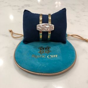 Rustic Cuff Caroline Stone Bracelet